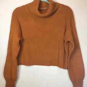 ASOS Cropped Turtleneck Sweater Rust/Brown